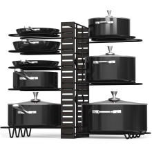 2019 New Arrival Good Quality Stainless Steel Lengthen Style Expandable Adjustable Kitchen Pan Rack Organizer Rack